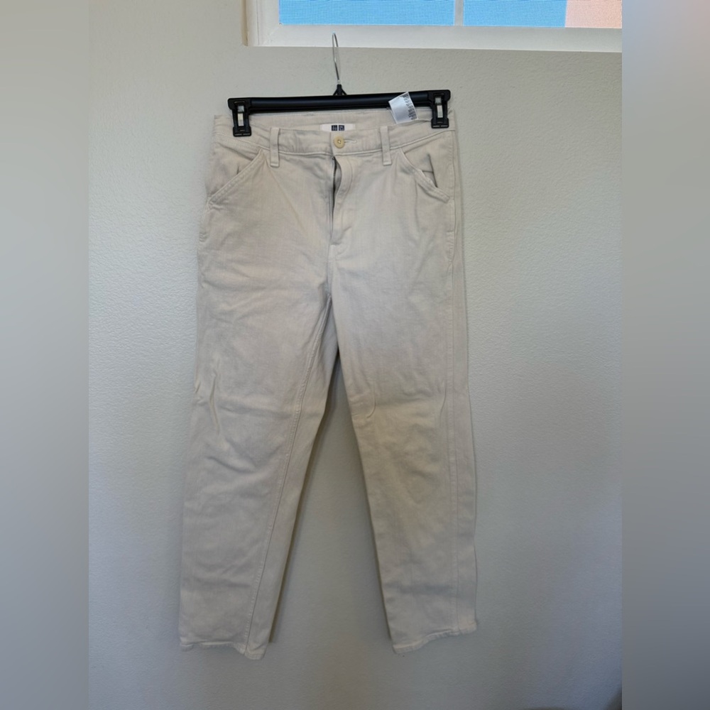 Uniqlo Cream Cotton Jeans Size S